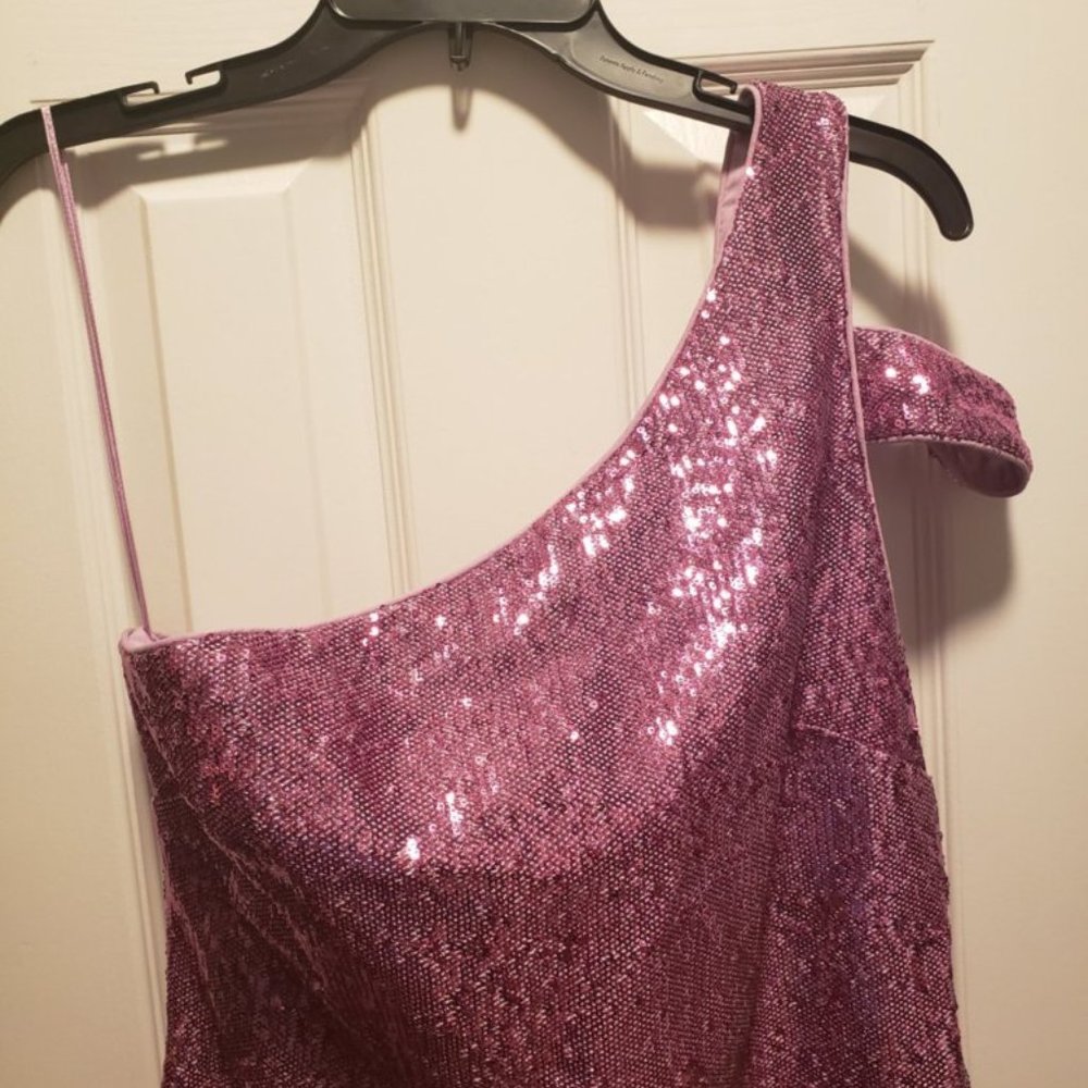 Likely Dress- Toscano One Shoulder Cutout Sequin Dress Size 14 - Picture 4 of 8